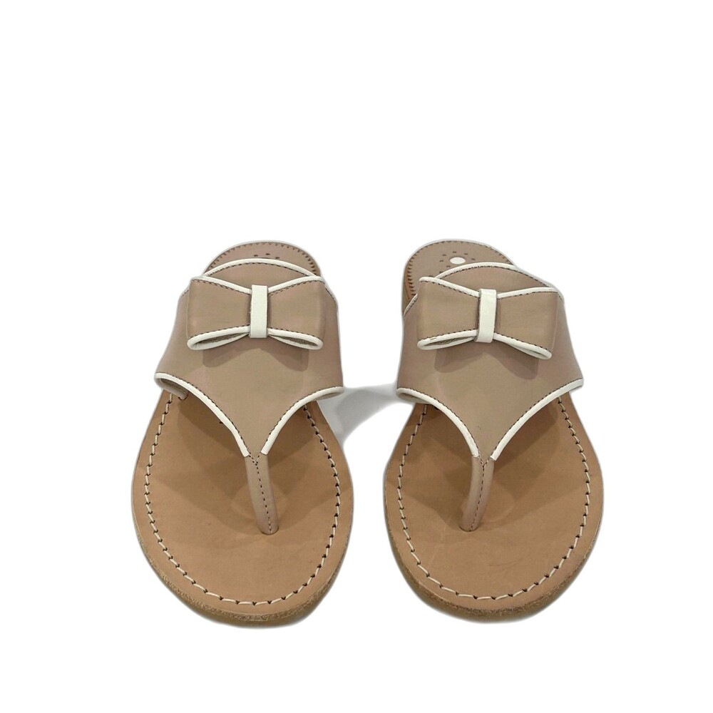 Jack Rogers Sandals Women’s Size 7.5 Color Pink White Giselle Bow Leather - Picture 3 of 10